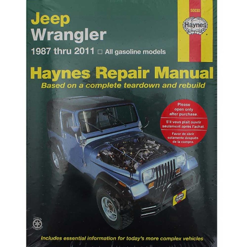 Picture of: Haynes Jeep Wrangler JK, TJ, YJ Repair Manual – Sold Individually
