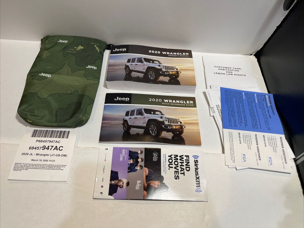 Picture of: Jeep Wrangler owners manual & portfolio