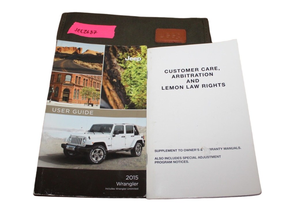 Picture of: Jeep Wrangler owners manual w/case Sport Unlimited Rubicon Sahara  Jee