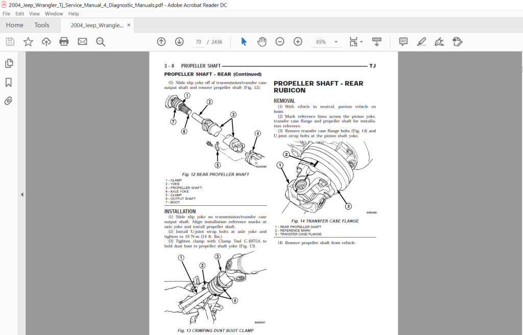 Picture of: Jeep Wrangler Tj Service Manual  Diagnostic Manuals – PDF