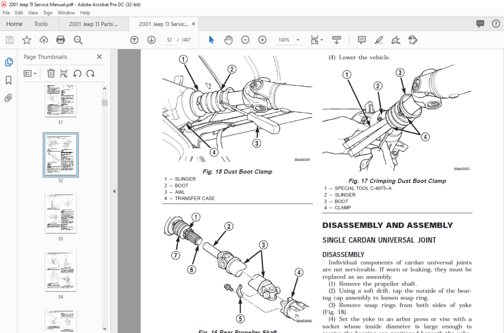 Picture of: Jeep Wrangler TJ Service Manual – PDF DOWNLOAD – HeyDownloads