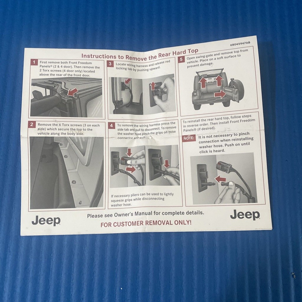 Picture of: OEM*  JEEP WRANGLER Owner’s Manual User Guide Rubicon Sahara