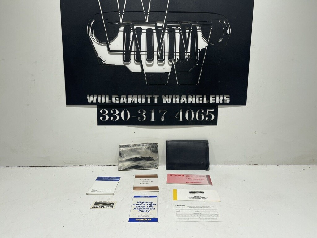 Picture of: TJ Jeep Wrangler Owners Manual with Booklet Sleeve CC S  eBay